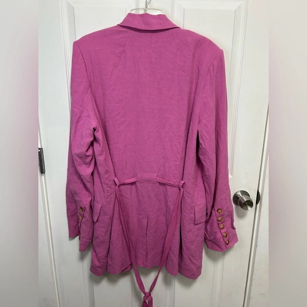 Free People Vibrant Pink Blazer(NWOT)